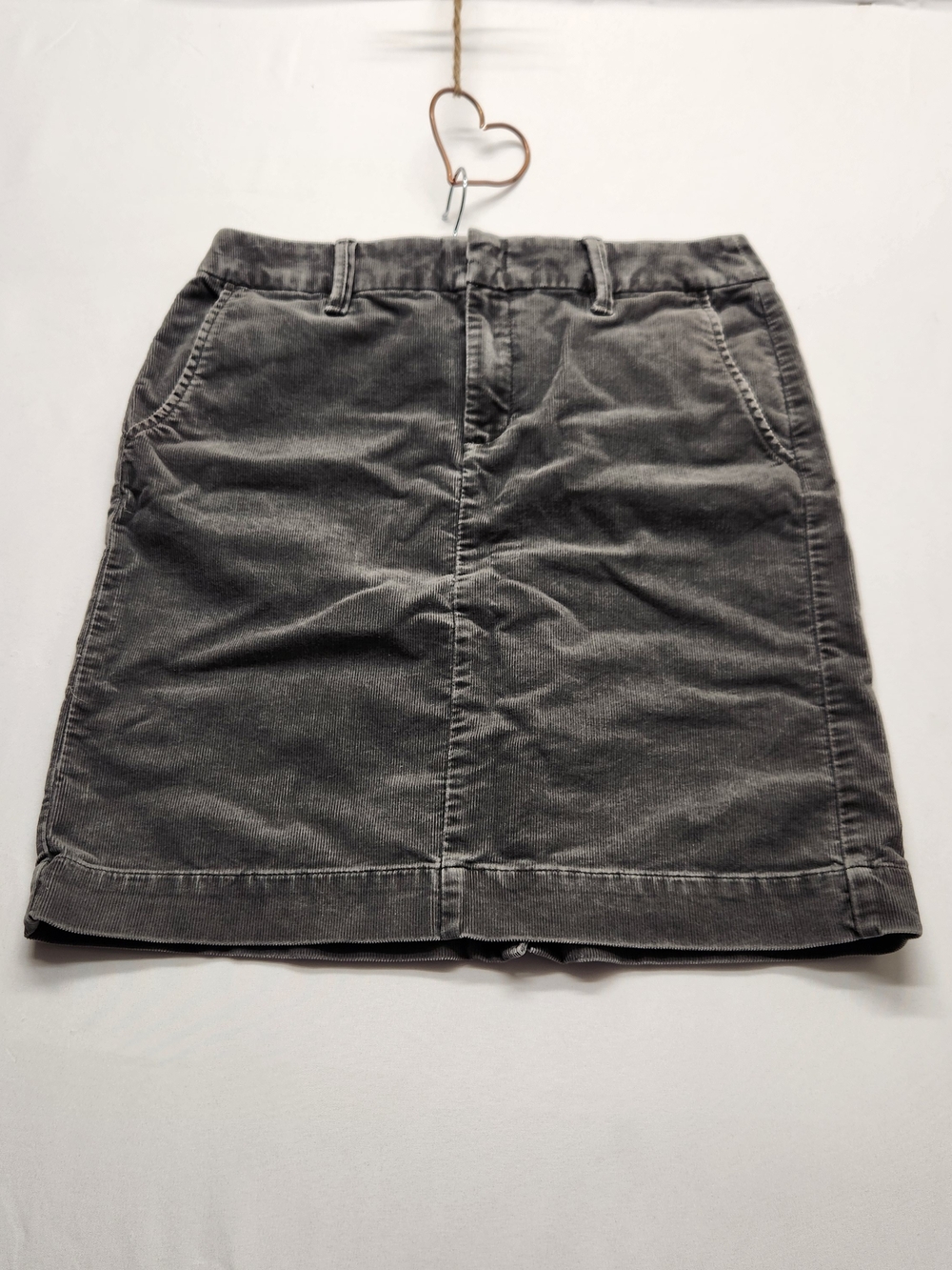 ⭐️Vintage Eddie Bauer Gray Corduroy Mini Skirt 8 Boho Utility Academia Gorpcore